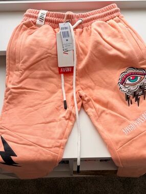 Fifth Loop Peach Graphic Sweatpants